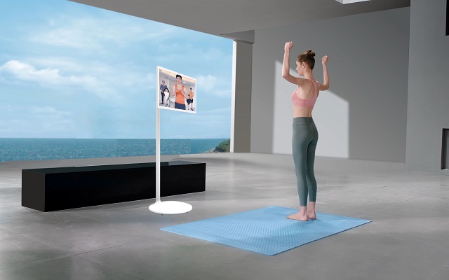 壹芯科技闺蜜机自带健身APP，可以识别用户健身动作